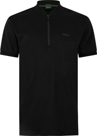 HUGO BOSS Heren Pl Unity Pariq poloshirt met kwartritssluiting, normale pasvorm (Zwart)