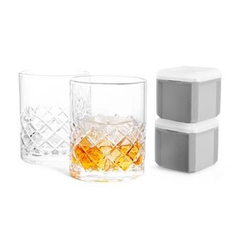 Final Touch Yarai Double Old-Fashioned Glass Set in Clear at Nordstrom