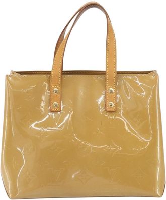 Louis Vuitton Reade Handbag Monogram Vernis Beige Patent_Leather Handbag (Pre-Owned)