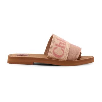 Chlo&eacute; Schoenen, Dames, Bruin, 37 EU, Linnen, Woody Sandalen