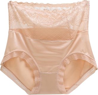 Generic Ladies Knickers Seamless Underpants Sports Panties Love Bra Lacyfit Silky Comfort High Waist Hiplift Love Underwear Thong Set for Women (Beige, M)