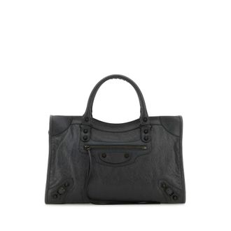 Balenciaga Dark Grey Leather Medium Le City Handbag