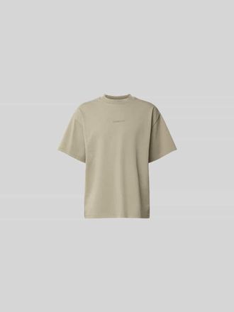 Won Hundred Relaxed Fit T-Shirt mit Logo-Stitching in Khaki, Gr&ouml;&szlig;e XL