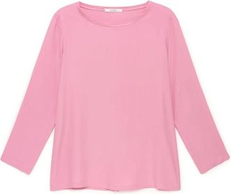 Maliparmi Fluid Crepe Shirt - Dames - Longsleeves - Roze - 2XL - Tops