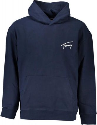 Tommy Hilfiger Relaxed Signature Hoodie - Heren - Hoodies - Blauw - S - Katoen - Hoodies & sweatvesten