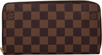 Louis Vuitton Damier Brown Ebene Damier Canvas Long Wallet (Bi-Fold) (Pre-Owned)