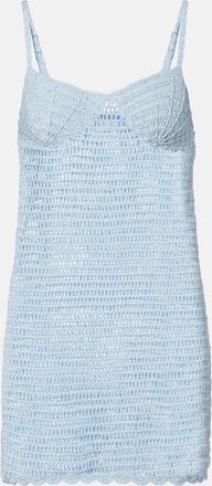 Anna Kosturova Cotton crochet minidress