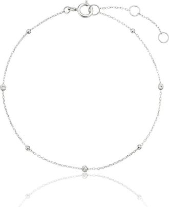 Lily & Roo Silver Beaded Chain Bracelet