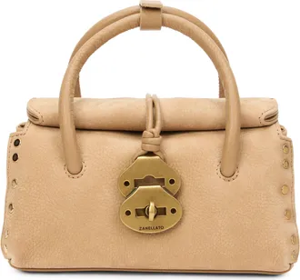 Zanellato Womens Baby Bag Dotta Beige Leather Lambskin Handbags Hand