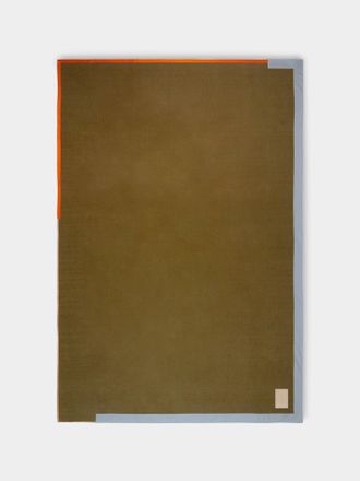 Studio Shamshiri Handwoven Cashmere Irregular-Border King-Size Bed Blanket (118in/3m x 79in/2m)