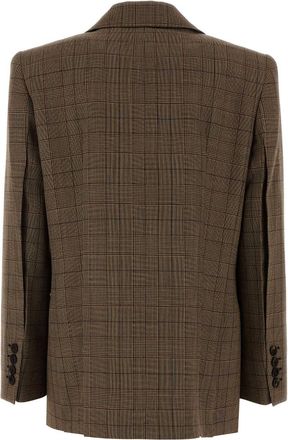 Chlo&eacute; Womens Embroidered Wool Blazer Brownbeige1 Silk Jacket