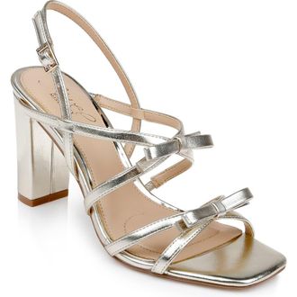 Badgley Mischka Eliza Strappy Slingback Sandal in Gold Metallic at Nordstrom Rack, Size 7.5