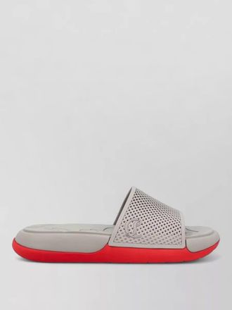 Christian Louboutin perforated logo-plaque pool slides