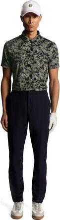 Lyle & Scott Golf Digital Floral Polo Shirt in Jet Black at Nordstrom, Size Xx-Large