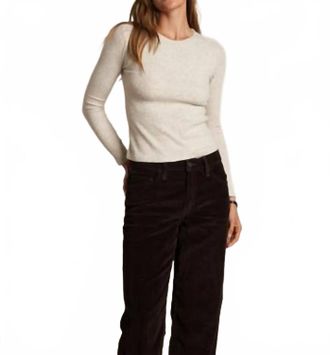 perfectwhitetee Jolie Crewneck Sweater In Oatmeal