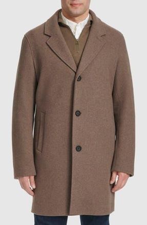 Cole Haan Regular Fit Stretch Wool Coat in Mushroom at Nordstrom Rack, Size Medium