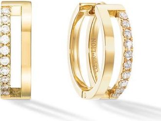 Coeur de Lion Eternal Unity Crystal Hoops in Gold at Nordstrom
