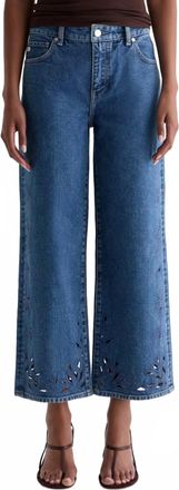 AG - Adriano Goldschmied Saige Wide Leg Crop Jean In Malbec