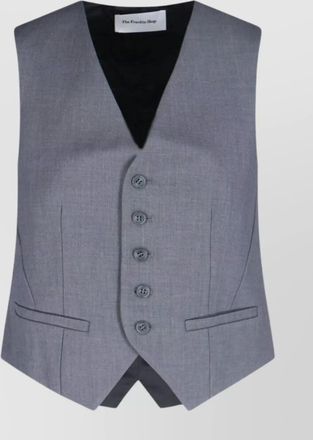 Frankie Shop sleeve detail v-neck top