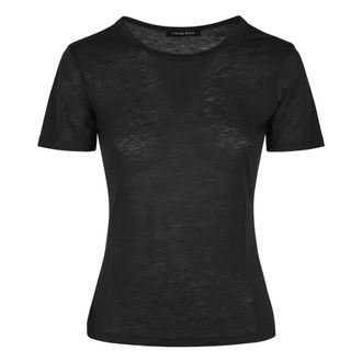 Anine Bing T-Shirts, female, Black, Size: M Sylvie Tee
