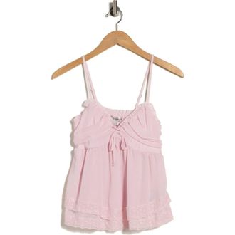 Madden Girl Double Tier Lace Trim Cami in Ballet Slipper at Nordstrom Rack, Size X-Large