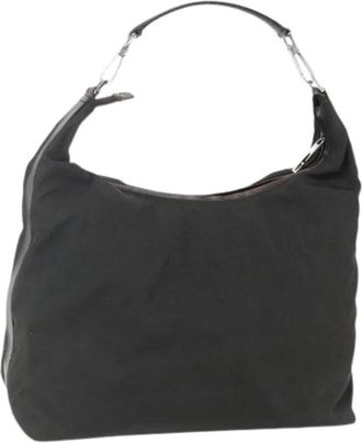 Gucci Pre-owned Shoulder Bags, female, Green, Size: ONE SIZE Pre-owned Nylon Shoulder Bag