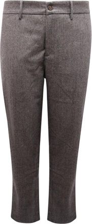 Brooksfield Slim Wool Blend Broek - Heren - Chinos - Grijs - 3XL - Wol - Broeken