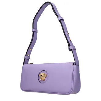 Versace Leather Shoulder Bag - Purple