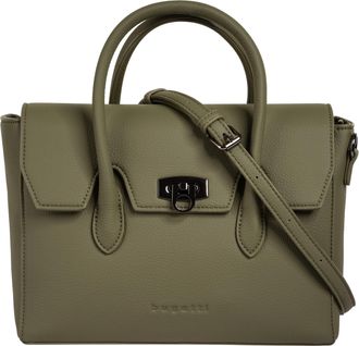 Bugatti Henkeltasche BUGATTI IRIA, Damen, Gr. B/H/T: 27cm x 18cm x 11cm onesize, oliv, Polyurethan (PU), unifarben, Taschen Henkeltasche