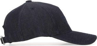 A.P.C. Mens Denim Baseball Cap Navy Cotton