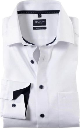 Olymp Olymp, Heren, Overhemden, Wit, Maat: 6XL