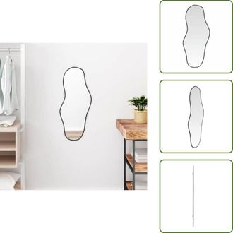 vidaXL Specchio nero - vidaXL Specchio da Parete Nero 70x30 cm - Specchio per camera da letto