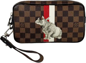 Louis Vuitton Brown Damier Canvas Clutch Bag (Pre-Owned)