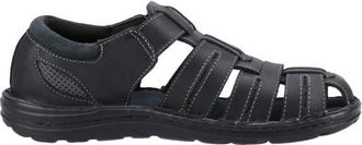 Hush Puppies Heren Albert Fisherman Leren Sandalen (Zwart)