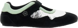 Cecilie Bahnsen Mint Silver Black Cbcosmo Leather Suede Sneakers