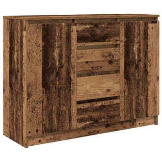 Berkfield Home Sideboard with Drawers Old Wood 100.5x35x76 cm Engineered Wood in Brown