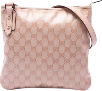 Gucci Pre-owned Vintage Crossbody Bag - Dames - Vintage Schoudertas - Roze - ONE Size - Leer - Vintage