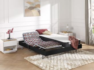 Vente-Unique Letto elettrico relax sole sospensioni materasso molle insacchettate e memory - motori OKIN - 2 x 80 x 200 cm - Nero - PHANES di YSM&Eacute;E