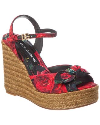 Dolce & Gabbana Lolita Canvas Wedge Sandal