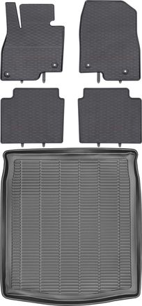 OEM Mazda 6 Iii Gj1 Gl Sed&aacute;n De 2012 - Juego De Alfombrillas De Goma Para Coche + Alfombrilla Para Maletero