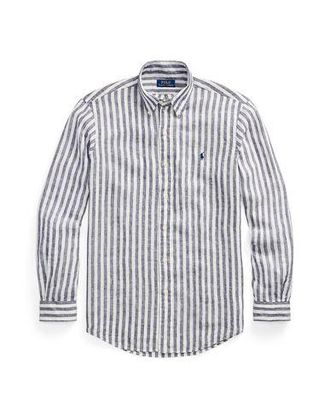 Ralph Lauren CUSTOM FIT STRIPED LINEN SHIRT