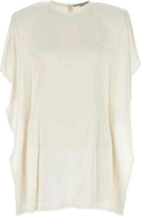 Stella McCartney Witte Satijnen Mini Jurk - Dames - Korte kleedjes - Wit - S - Satijn - Kleedjes