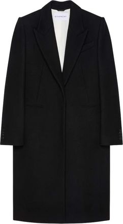 Givenchy Getailleerde wollen jas - Dames - Mantel - Zwart - M - Wol - Jassen