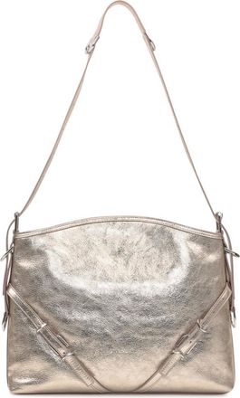 Givenchy Shoulder Bags, female, Yellow, Size: ONE SIZE Voyou Metallic Leather Shoulder Bag