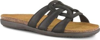Naot Liv Slide Sandal in Jet Black/Latte at Nordstrom, Size 10Us