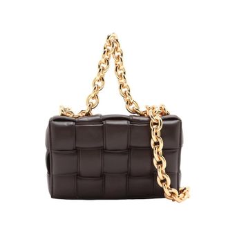 Bottega Veneta Pre-owned Bottega Veneta Nappa Intrecciato Padded Chain Cassette Satchel Ladies EHWXB392V0SV2L1Z