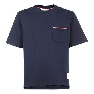Thom Browne Short Sleeve T-Shirt Navy MJS183A-07323-415
