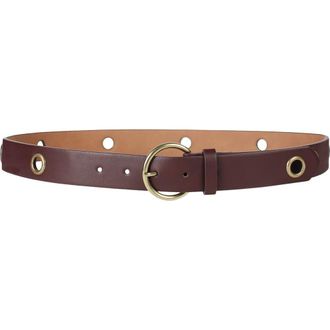 Linea Pelle Eyelet Belt in Brown at Nordstrom Rack, Size X-Large