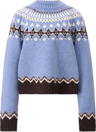 Alanui Truien & Vesten, Dames, Blauw, L, Wol, Winter wollen trui met klassiek design