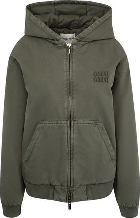 Miu Miu Piumino con cappuccio - Verde